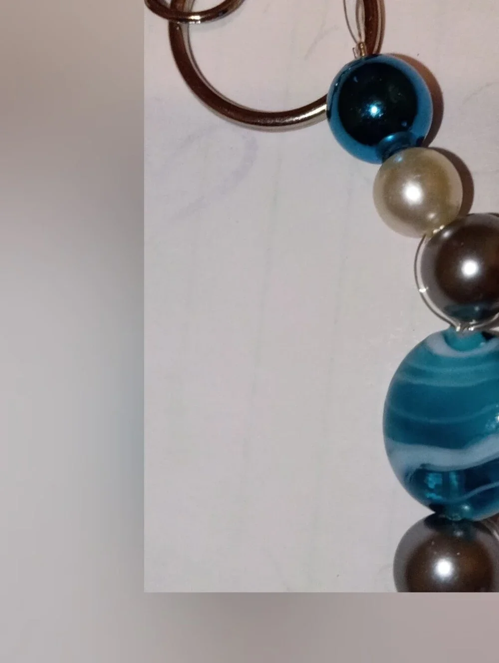Blue Beaded Keychain Charm - Women Jewelry